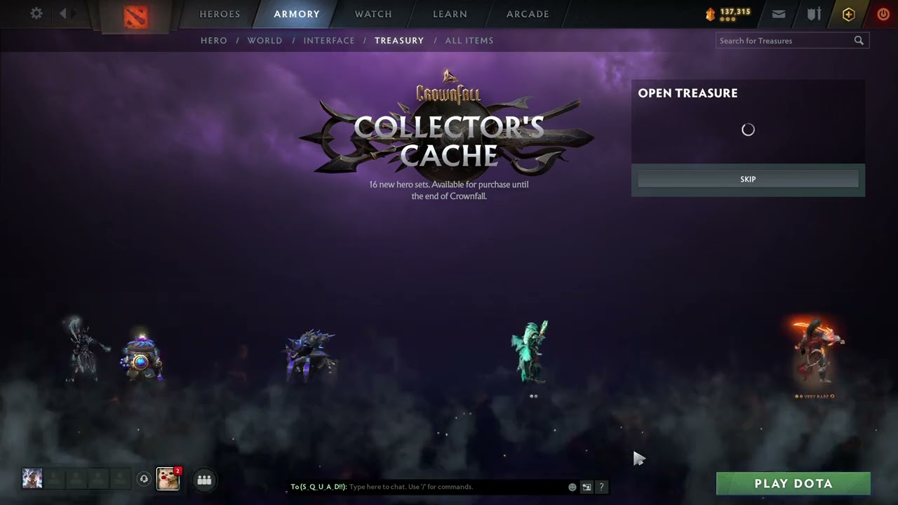 Crownfall Dota 2 Collector Cache: Finally got Juggernaut ancient exile very rare set.