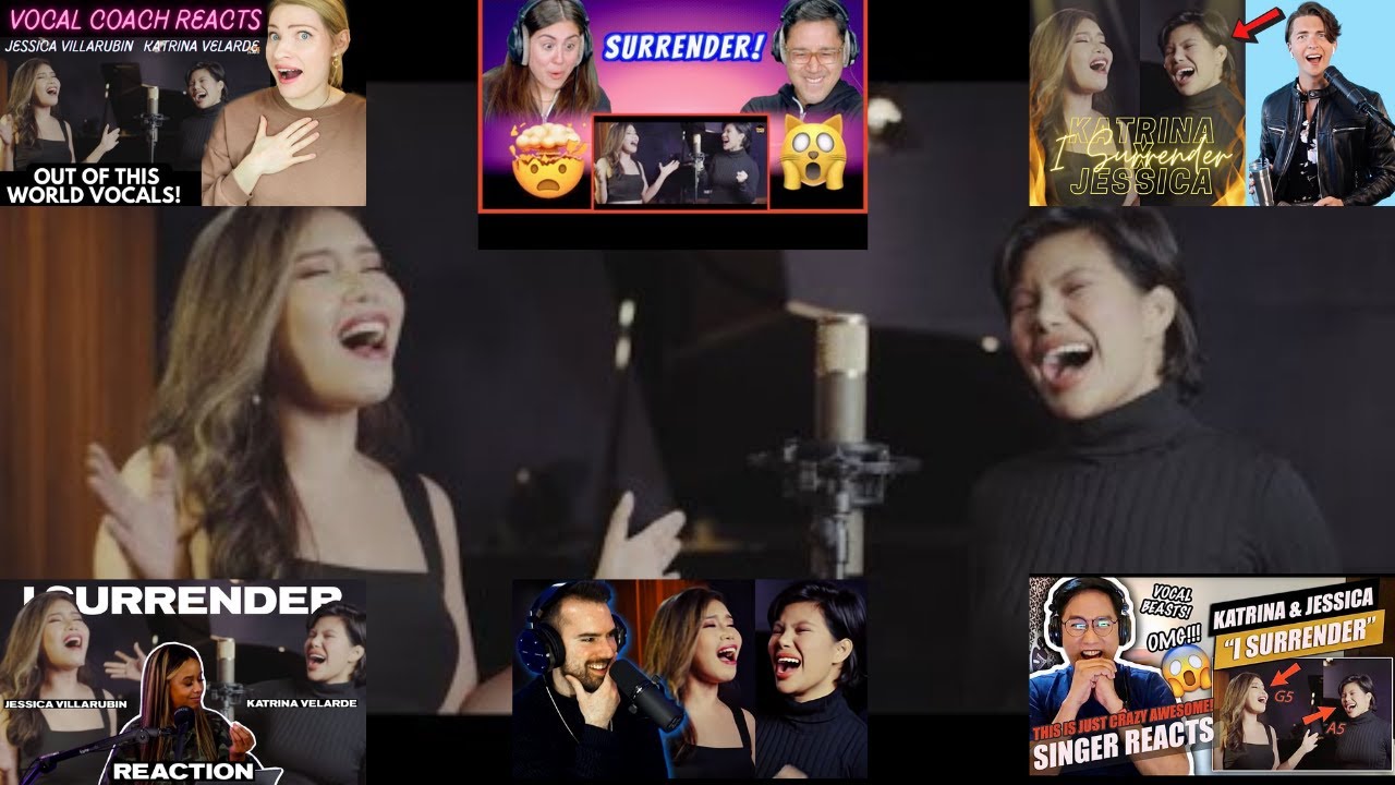 I surrender Katrina and Jessica Cover Reaction compilation