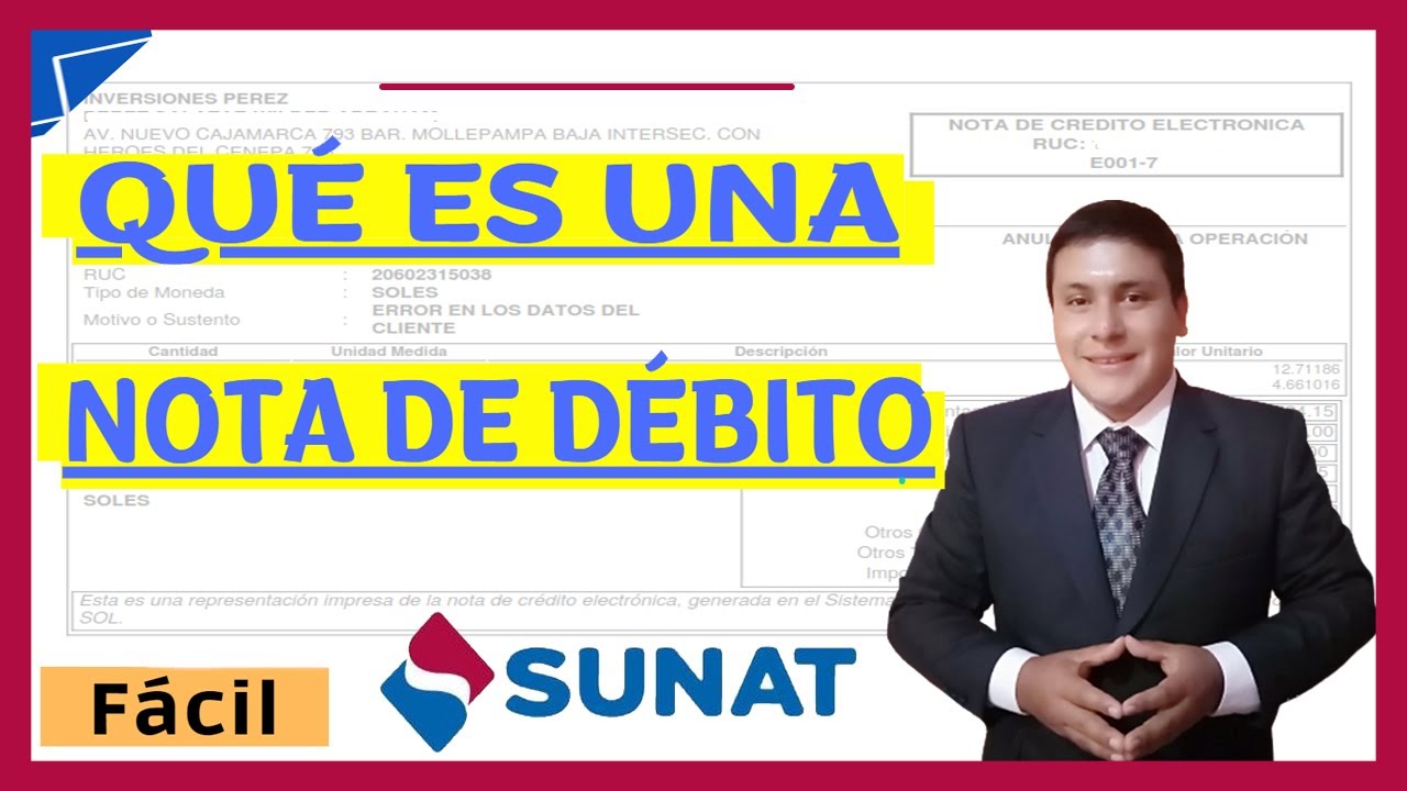 Nota de debito SUNAT bien explicado