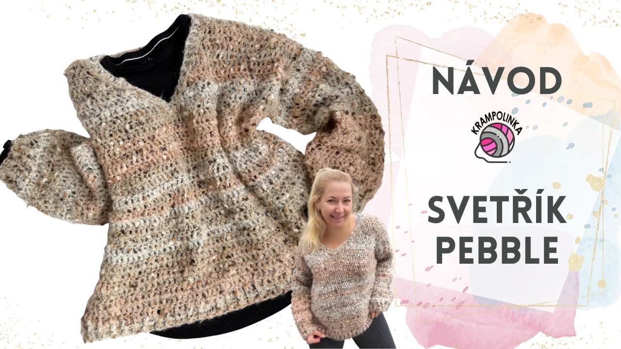 Elegantní oversize svetřík z Pebble Mohair – jednoduchý návod krok za krokem