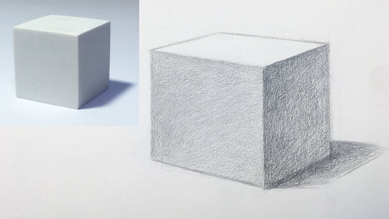 How to Draw a Cube - Cube Drawing - 3D Cube - Real Time Drawing