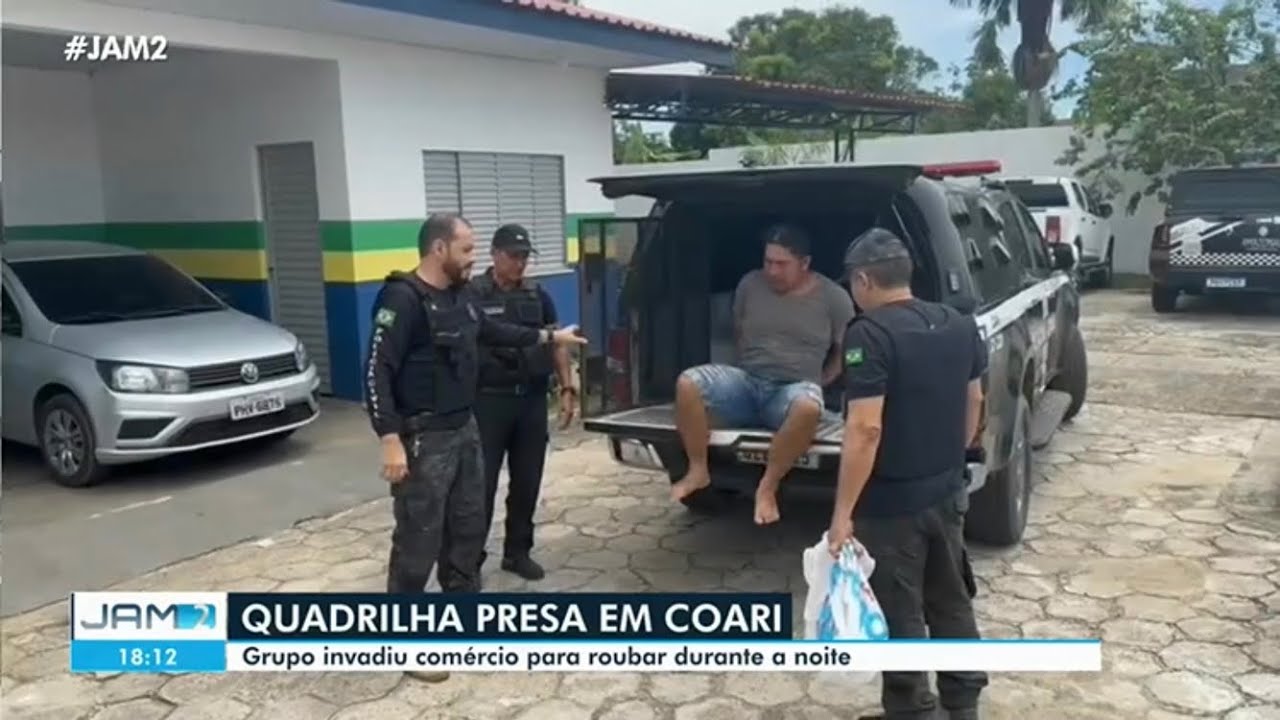 Quadrilha que invadiu loja de perfumaria é presa em Coari | JAM 2ª Edição - REDE AMAZÔNICA