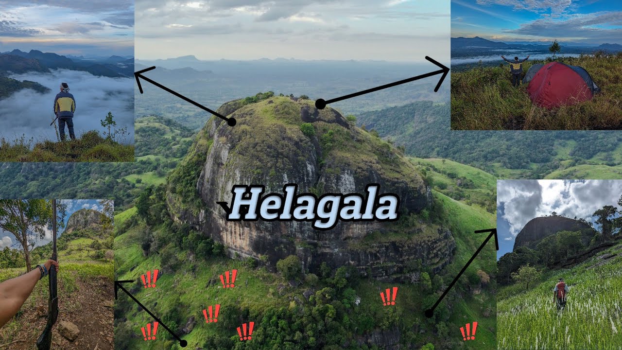 ඔය රතු පාට තැන් වල තිබුනේ බැදපු තුවක්කු | Helagala Mountain DryZone Srilanka 4K #srilanka #Heagala