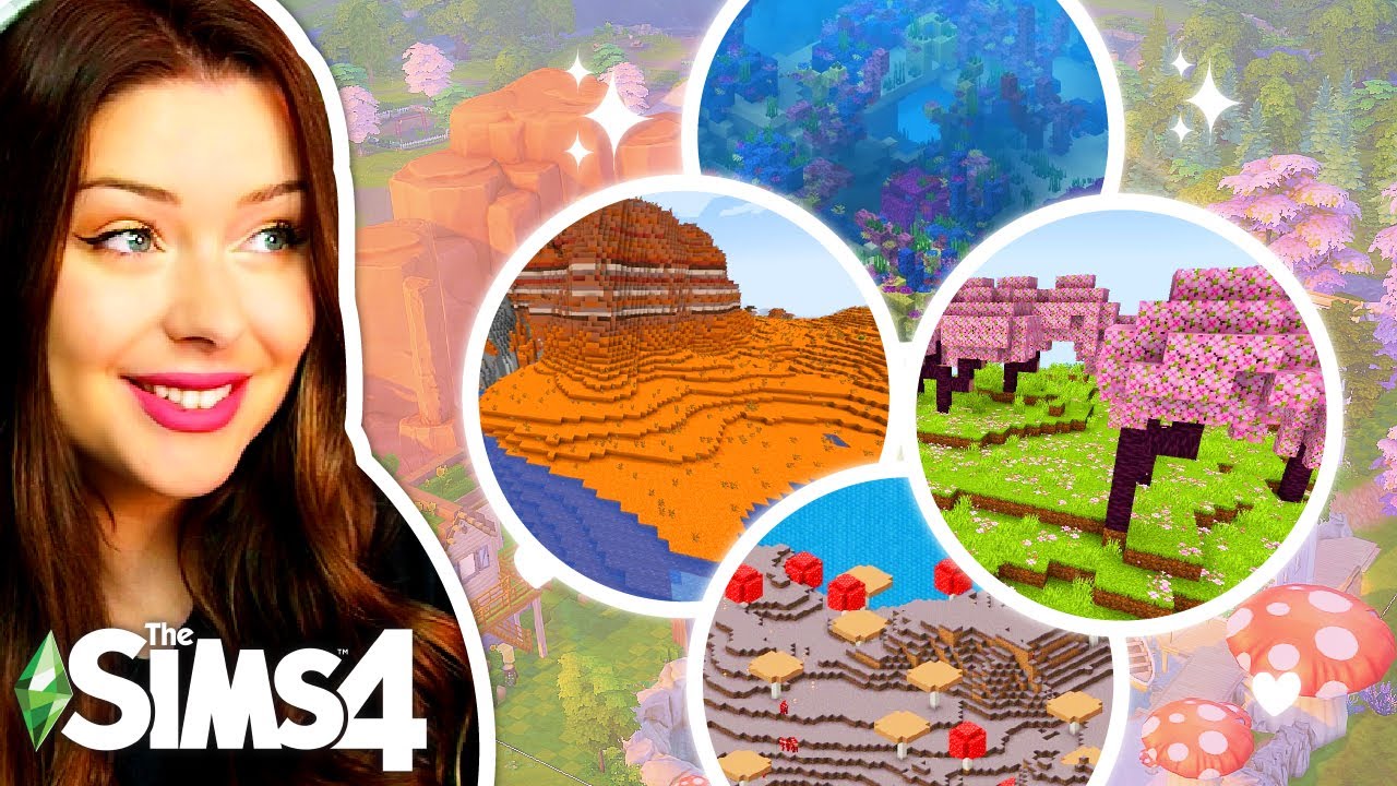 Building a Village for EVERY MINECRAFT BIOME in The Sims 4