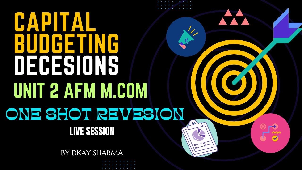 ADVANCED FINANCIAL MANAGAEMENT | UNIT 2 M.COM | CAPITAL BUDGETING DECESIONS | ONE SHOT REVESION