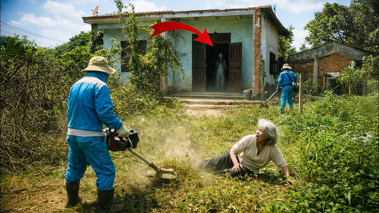 Shocking Moment While Clearing an Abandoned House — Who Is Standing Inside?