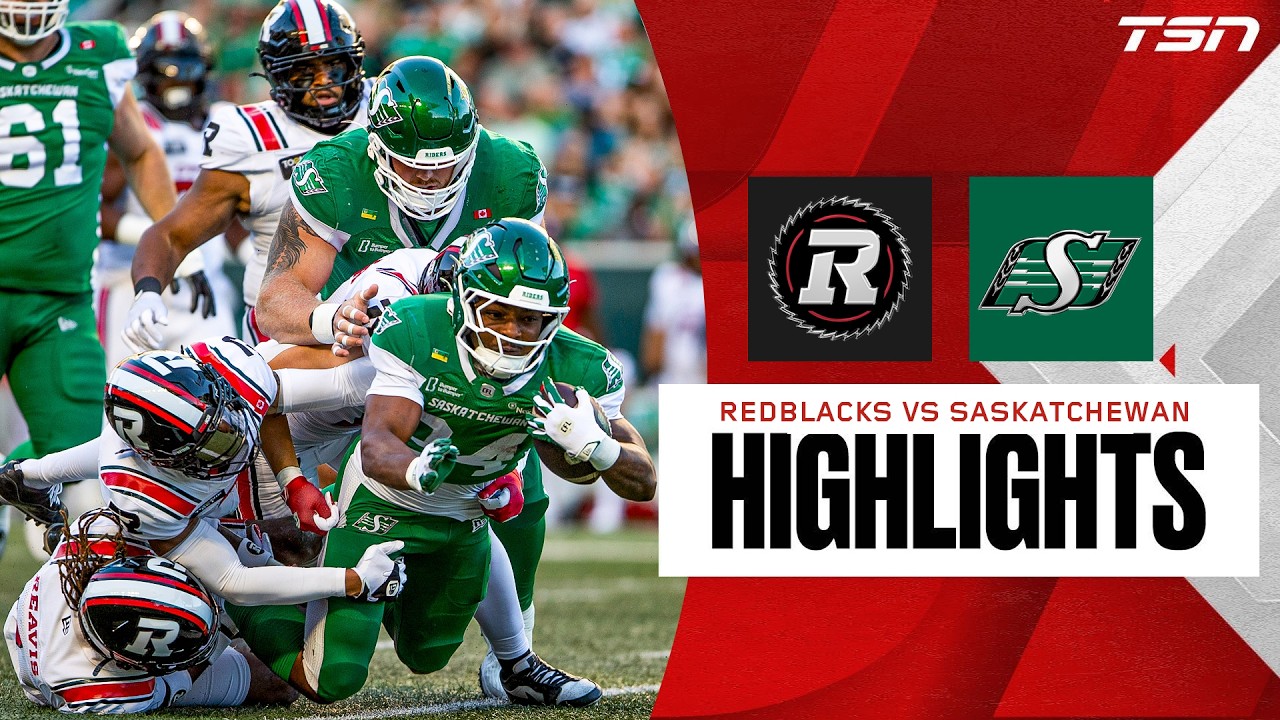 CFL WEEK 10: Ottawa Redblacks vs. Saskatchewan Roughriders | Full Highlights