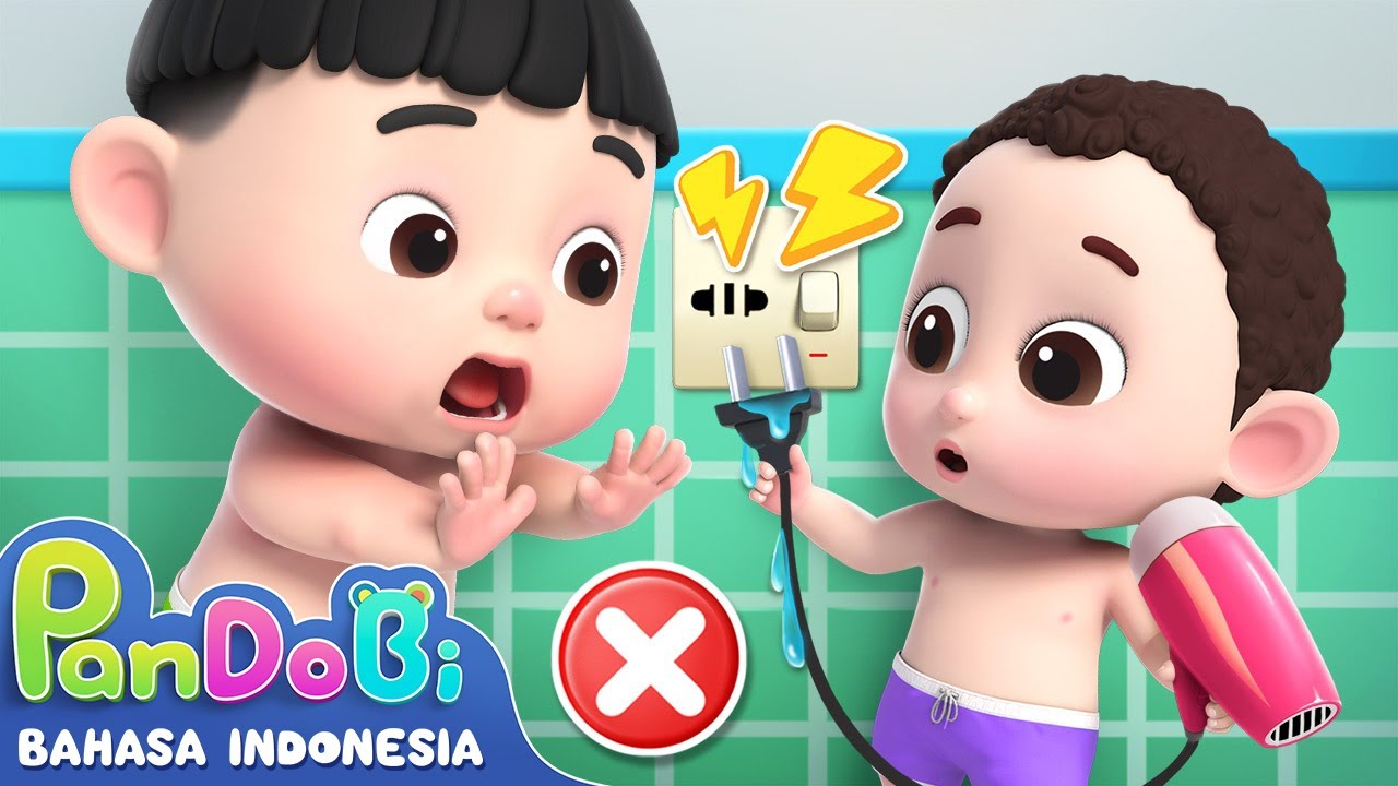 Lagu Mandi Anak🛀 | Lagu Mandi Dengan Aman | Kebiasaan Baik Anak | Super Pandobi Bahasa Indonesia