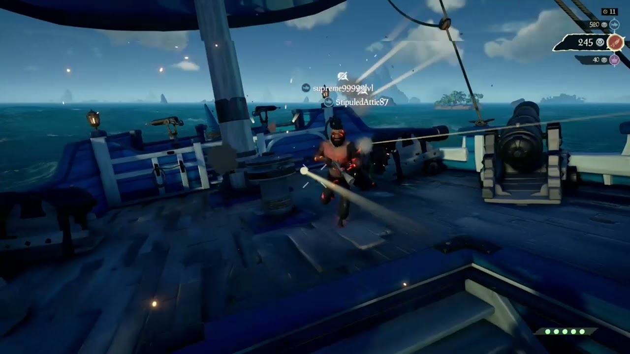Sea of Thieves Xbox One 30 Fps High Ping Double Gun Open Crew Arena Montage
