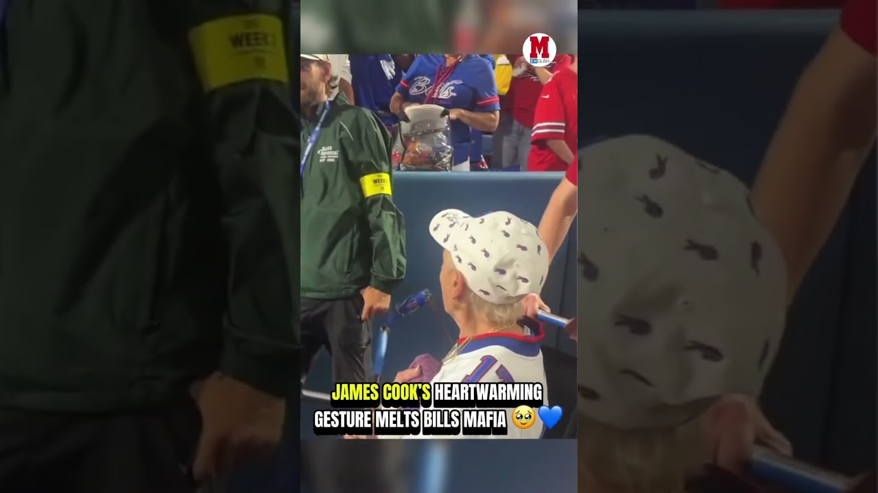 James Cook shared a sweet postgame moment with an elderly Bills fan 🥹💙 #bills #BillsMafia #NFL