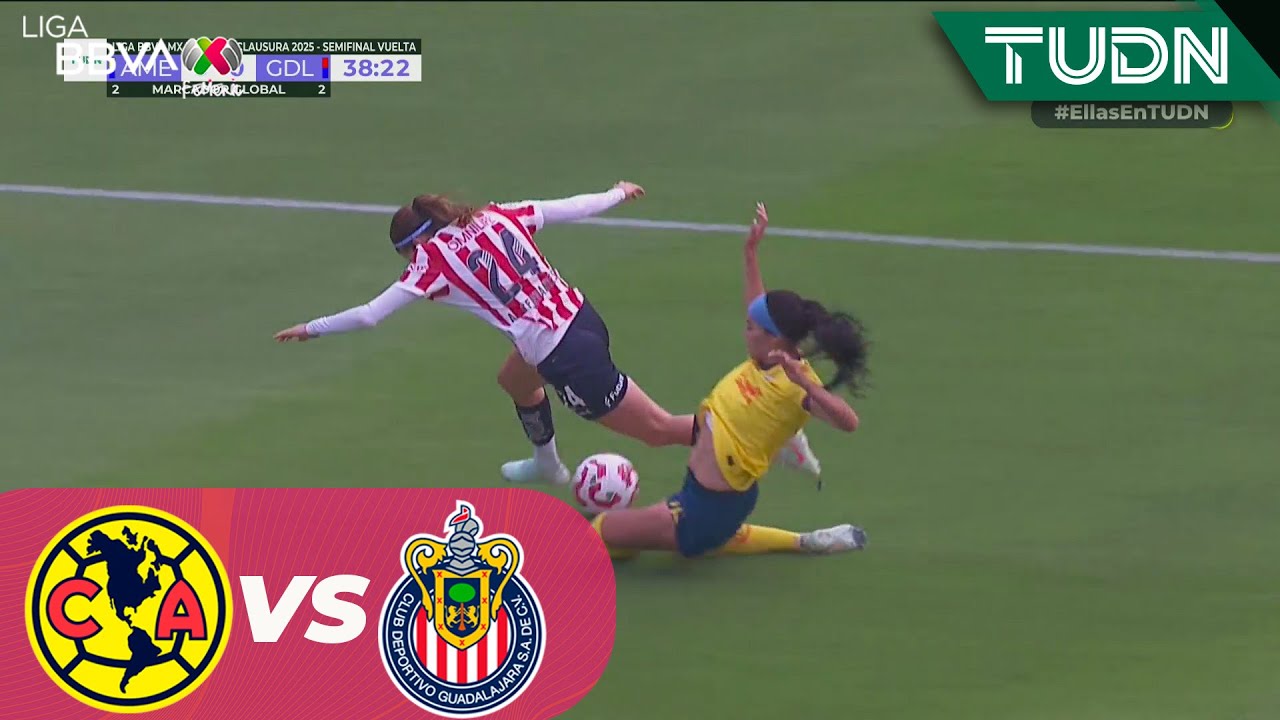 &iexcl;Tremenda barrida de Enciso! - Am&eacute;rica 0-0 Chivas | Liga MX Femenil - Semifinal Vuelta CL2025 | TUDN