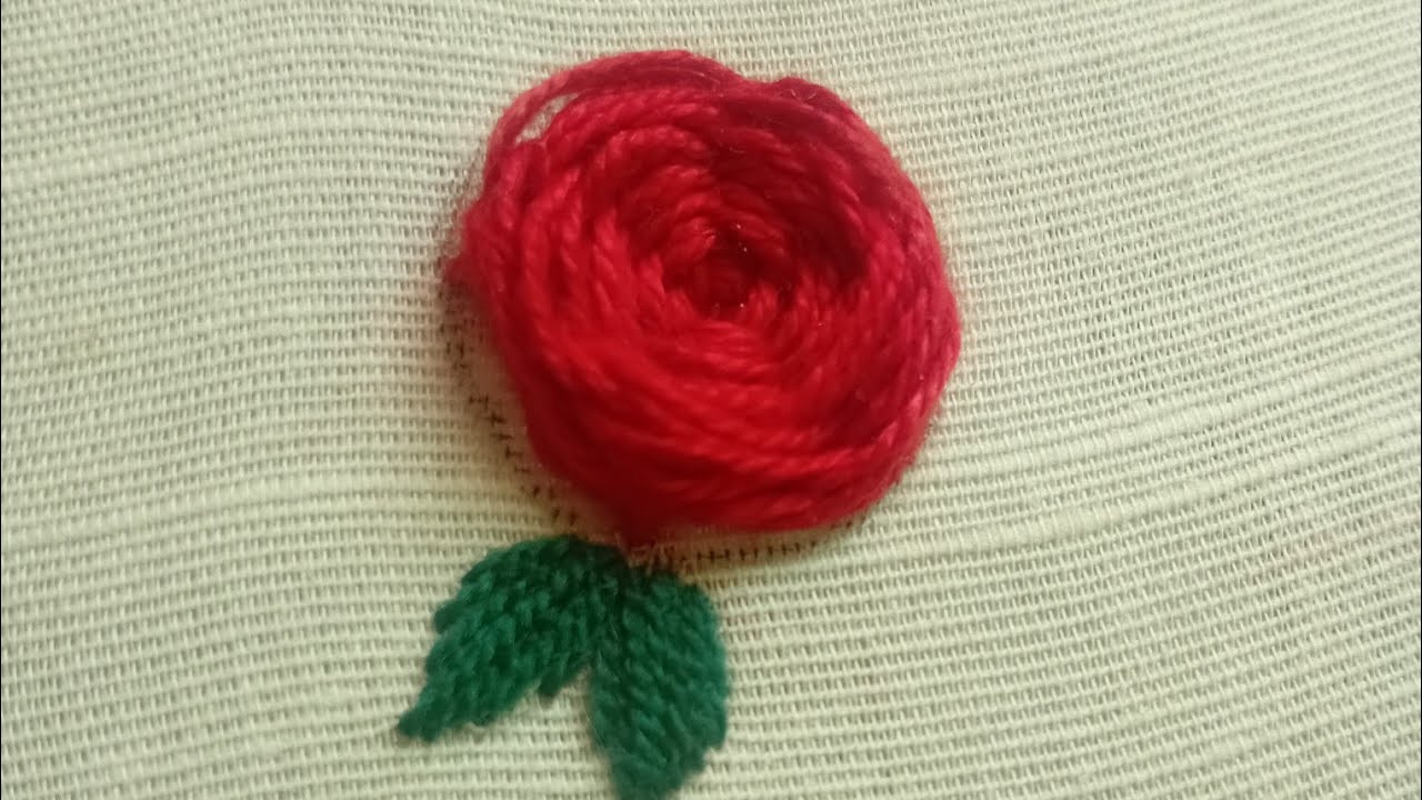 Easy Woven Rose Embroidery Tutorial 🌹 | Step by Step for Beginners | Hand Embroidery Flower #flowers