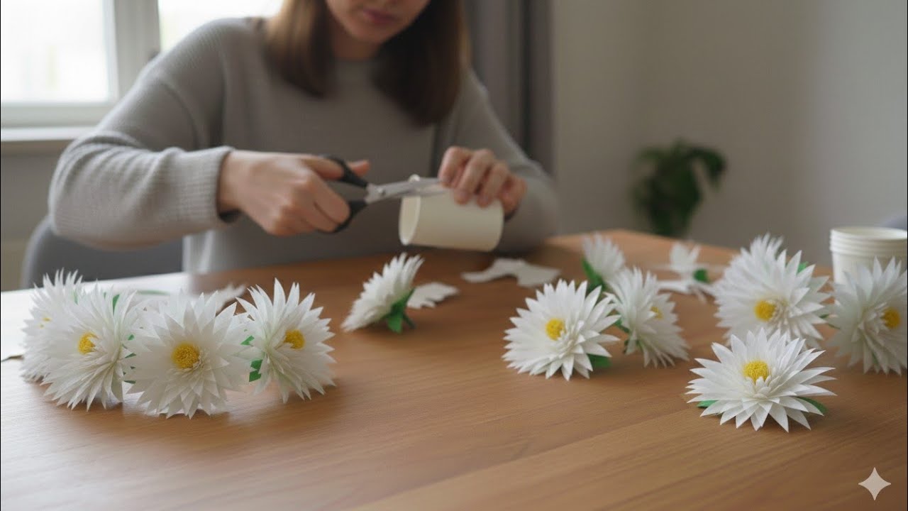DIY flower | 🌸 How to make paper cup flower | making the gift flower 