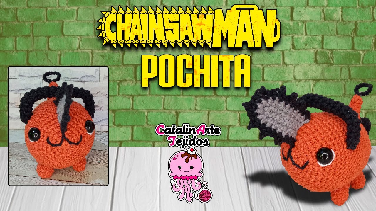 Pochita (chainsaw man) amigurumi | CatalinArte Tejidos