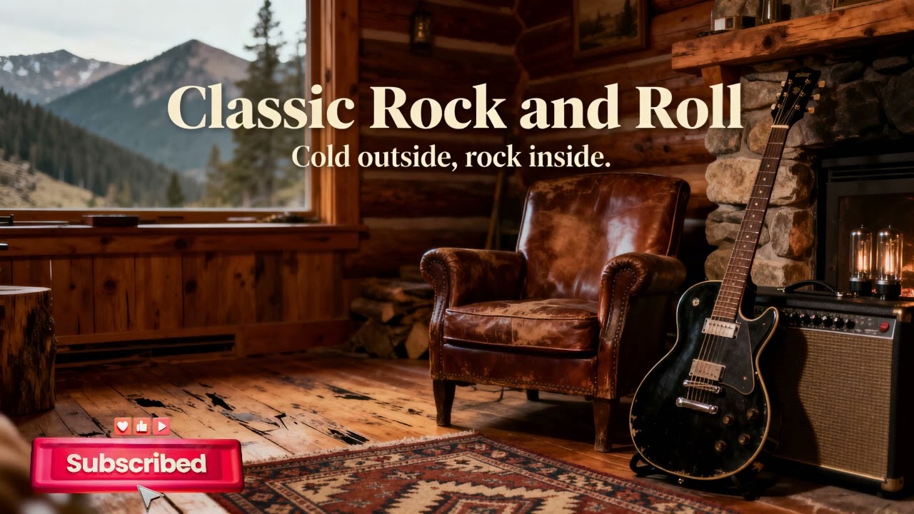🔥🎸 ROCK AND ROLL CLASSIC 1950 – RELAX AT HOME BY THE FIRE | COZY VINTAGE VIBES