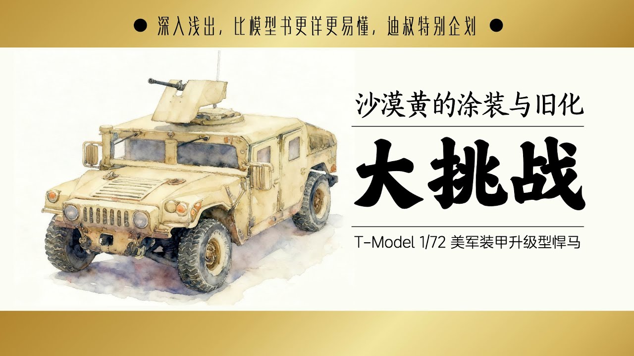 现代美军沙漠黄涂装与旧化技法 Painting and Weathering Techniques of Desert Yellow | US Army Humvee Tutorial