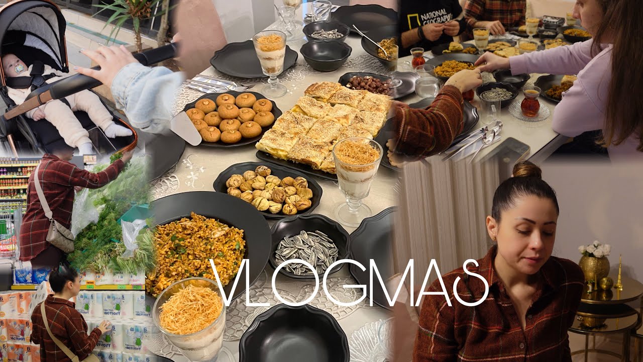 VLOGMAS #11🎄|| MARKET ALIŞVERİŞİ | MİSAFİR HAZIRLIĞI | 5 ÇEŞİT İKRAMLIK HAZIRLIYORUZ | ACİLE GİTTİK