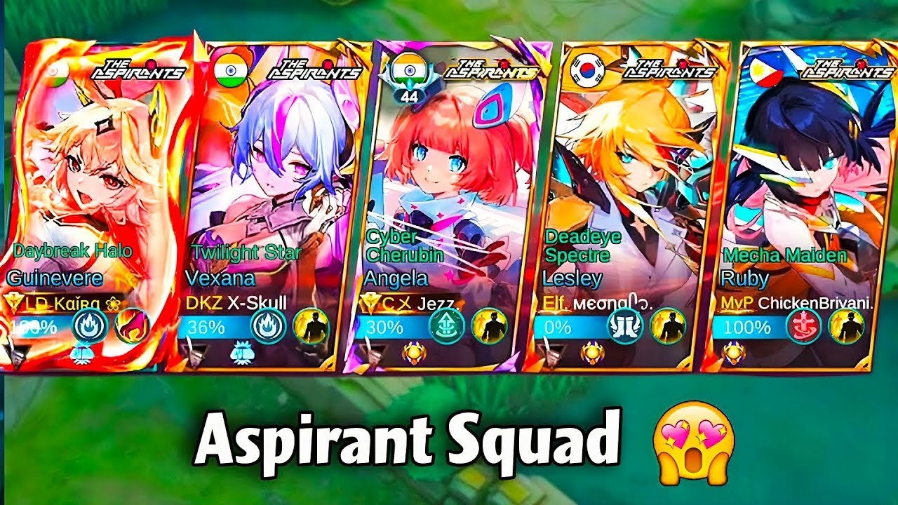 Aspirant Squad‼️😍 Guinevere Vexana Angela Lesley Ruby🔥