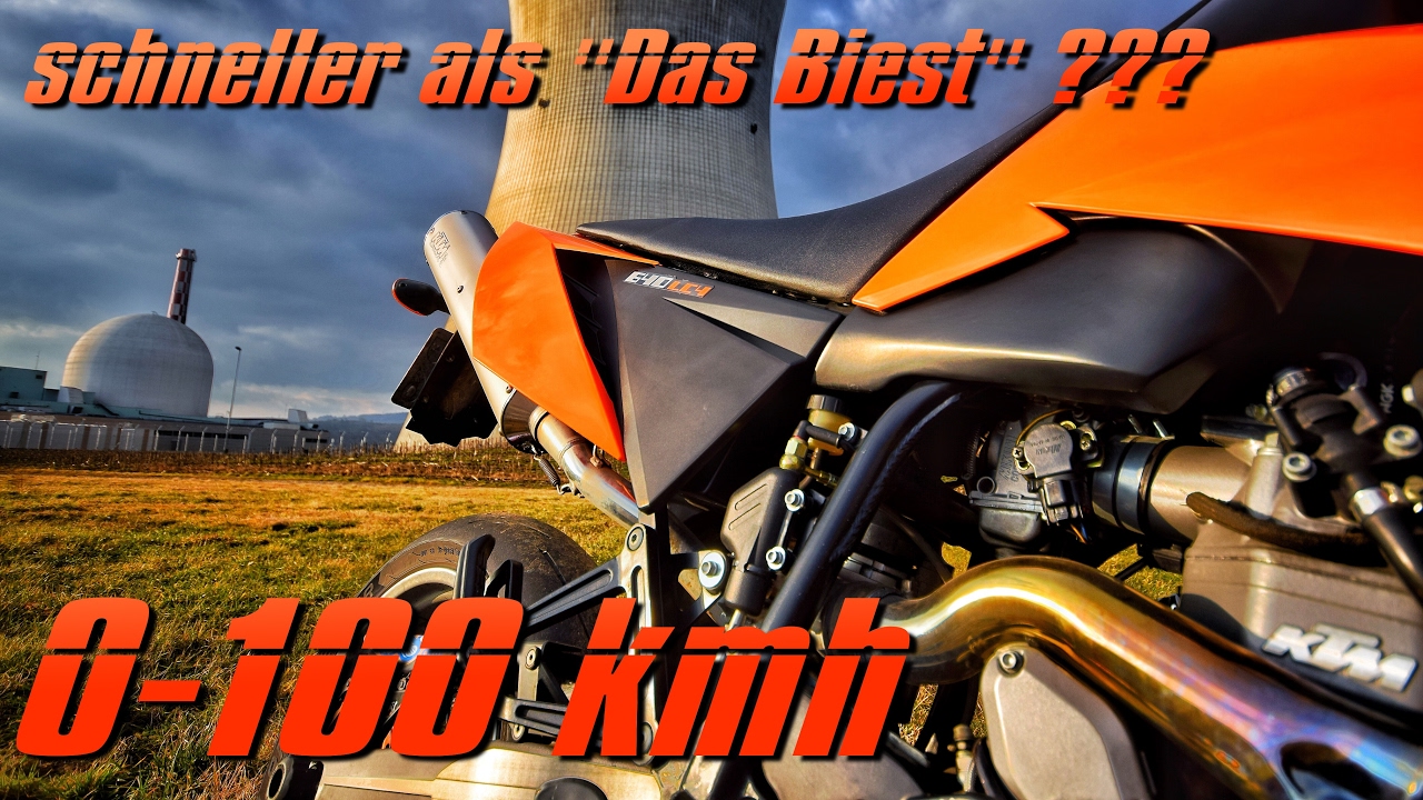 KTM 640 Supermoto 0-100 | schneller als 1290 Superduke? | 1080P | KurvenradiusTV