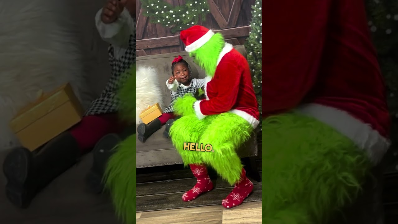 Little Girl&rsquo;s Mixed Reactions to the Grinch! 🎄 🤣