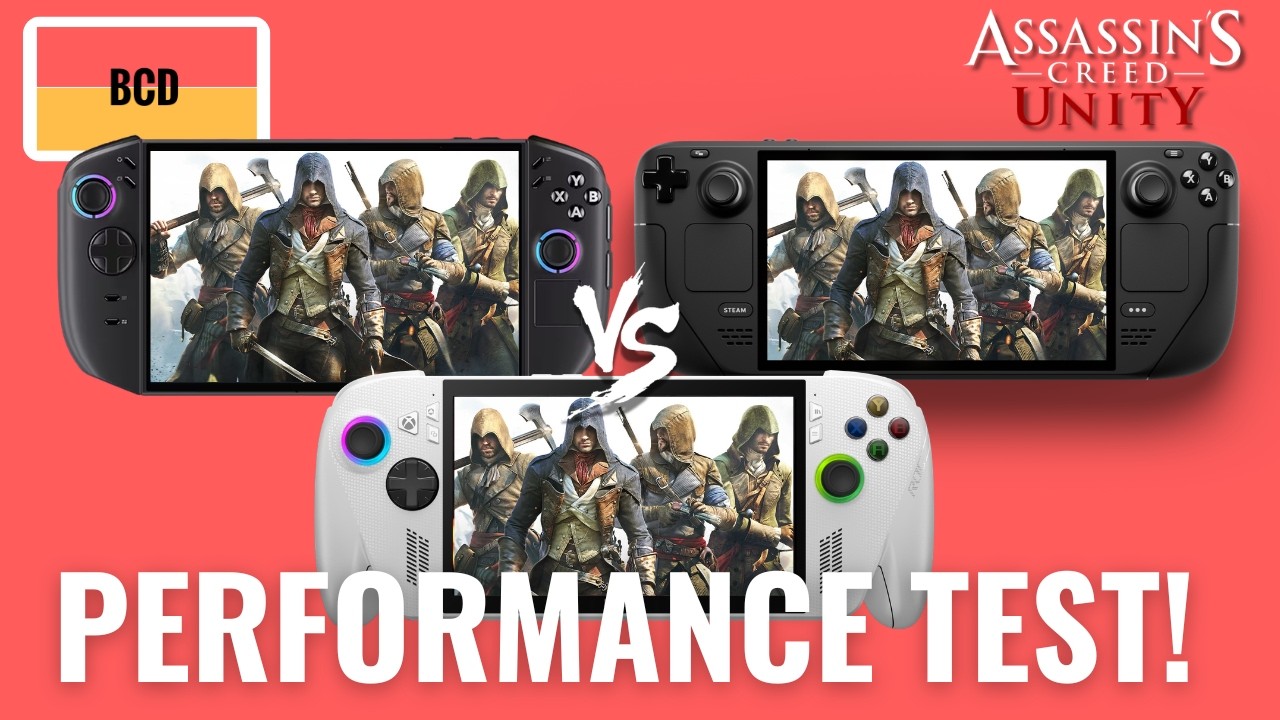 Assassin's Creed Unity: Steam Deck против Xbox Ally против Legion Go 2 | Производительность + Опт...
