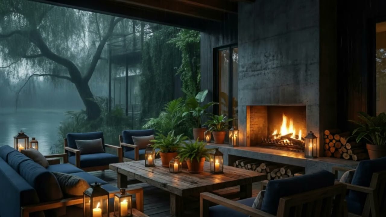 8 Hours Rain Sounds | Cozy Cabin Sleep Music 🌧️
