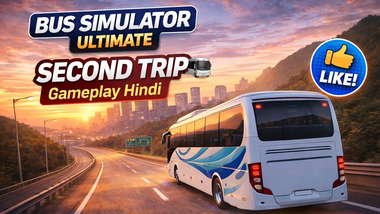 Bus simulator ultimate || Second trip 🚍 Smooth driving || Gameplay Hindi #busgames 
