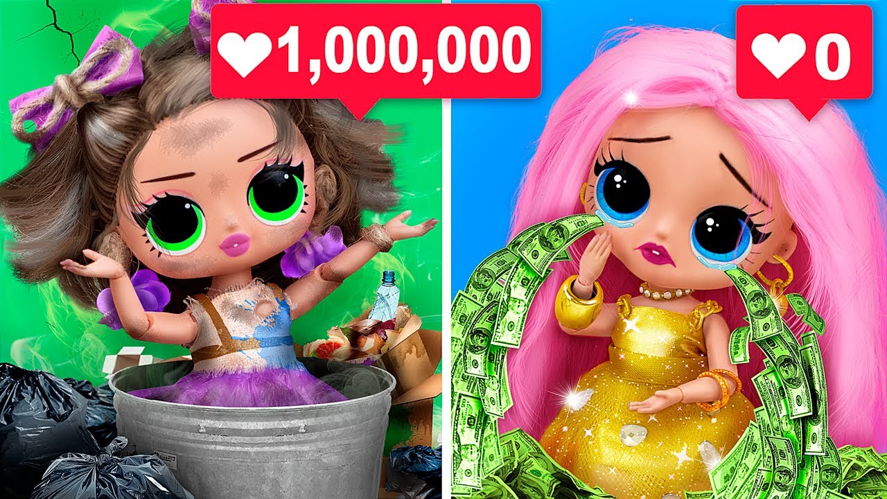 Ragazza non Popolare Ricca vs Ragazza Popolare Povera / 10 Idee per le LOL Surprise