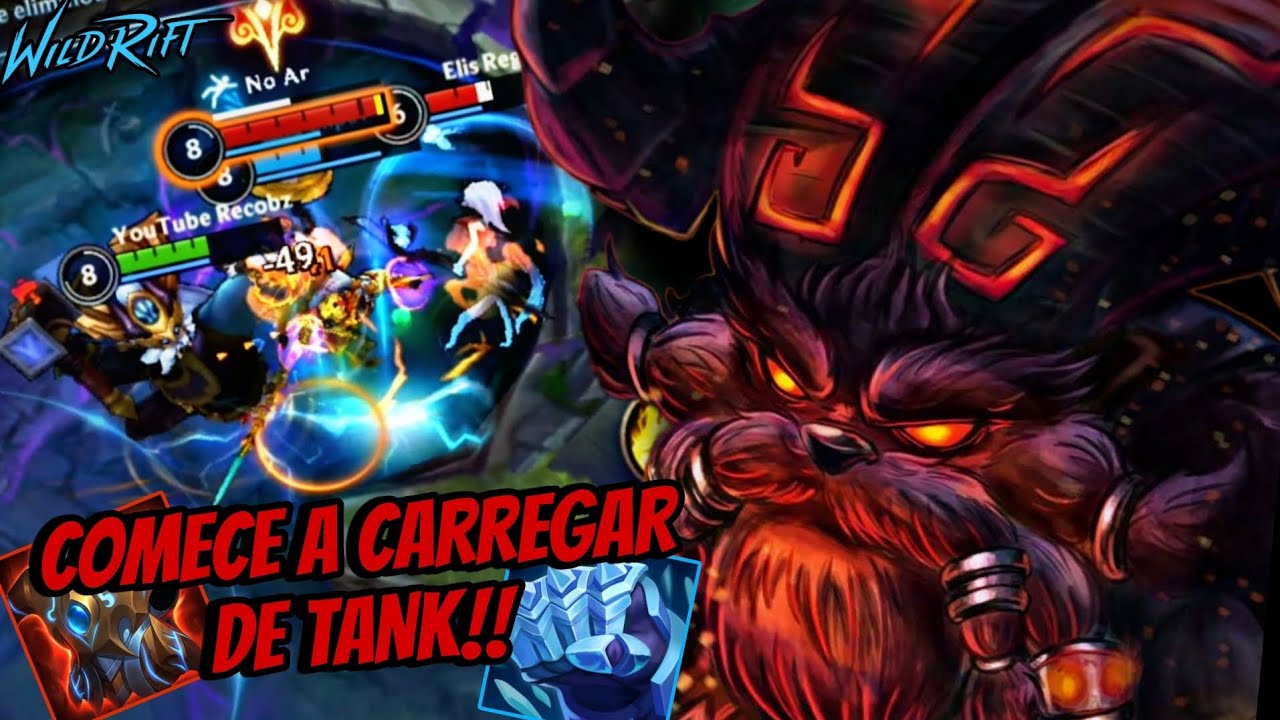 COMECE A CARREGAR PARTIDAS DE TANK!! ORNN GAMEPLAY LoL Wild Rift