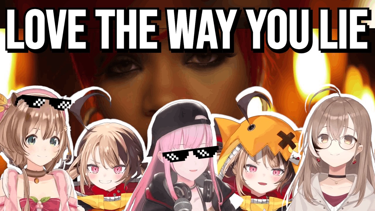 [Hololive Karaoke Mashup] Love The Way You Lie - Eminem ft. Rihanna by Risu, Calli, Mumei & Gigi