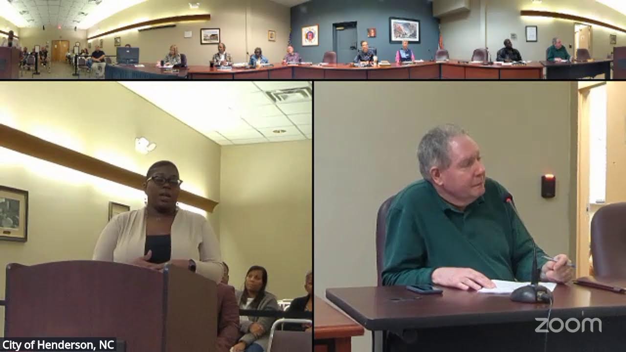 City of Henderson, NC's Special Call Zoom Meeting
