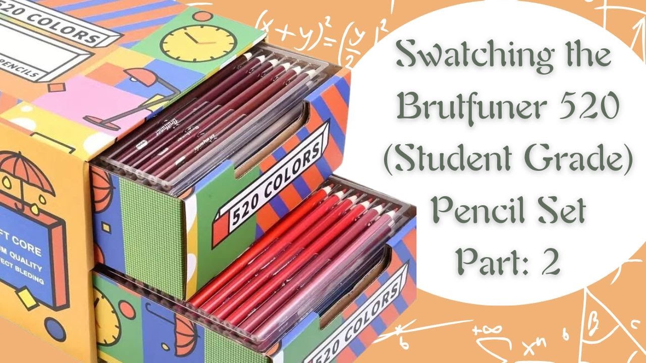 Temu Find | Speed Swatching the Brutfuner 520 Student Grade Colored Pencils Pt. 2