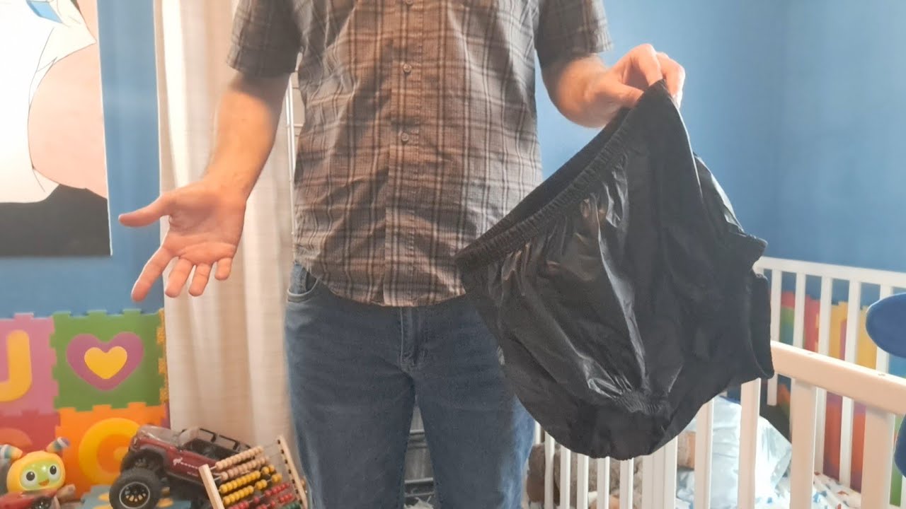 Carer incontinence plastic pants in black, perfect to cover your adult diaper & color coordination