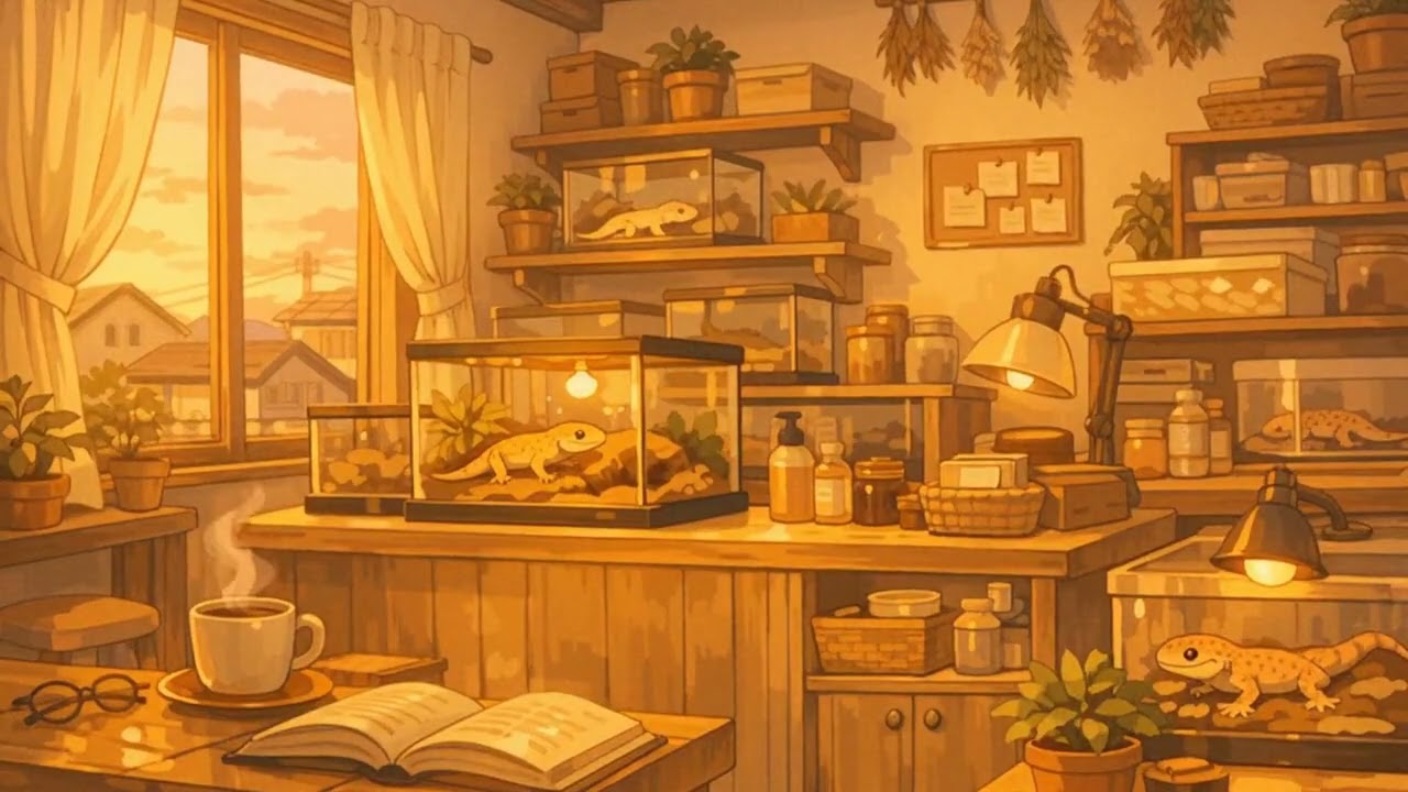 Lofi Hip Hop Radio 🦎 Gecko Shop | 11.5 Hour Chill Beats for Study, Focus & Sleep