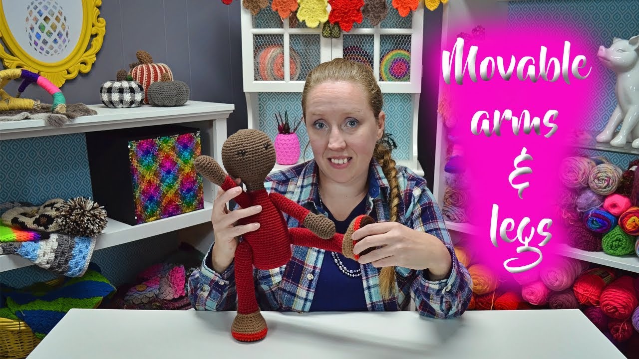 How to attach movable arms and legs on crochet dolls