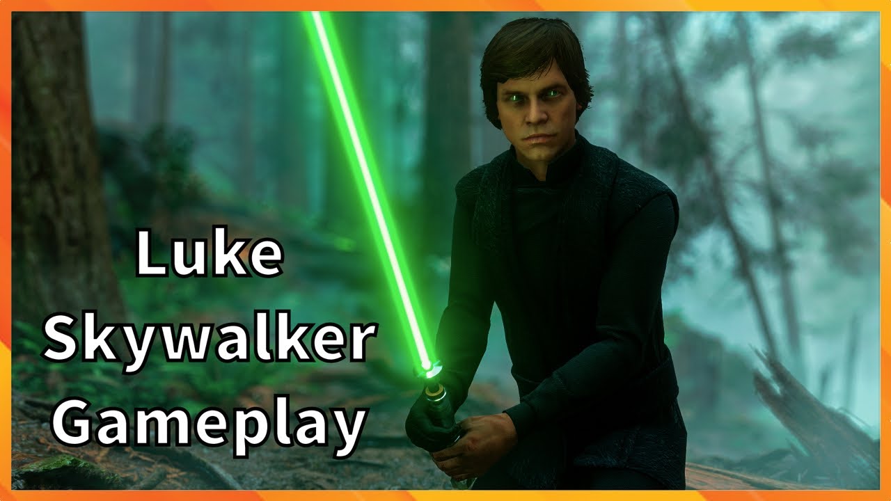 Luke Skywalker Gameplay Star Wars Battlefront 2