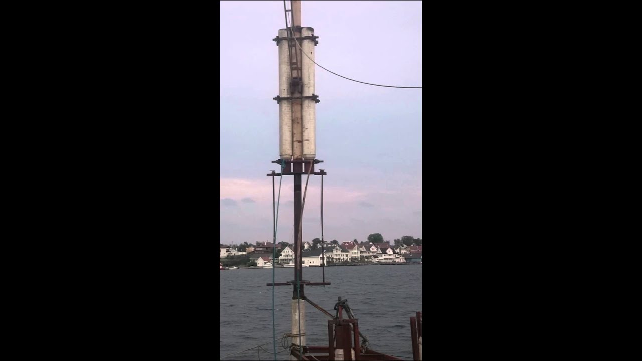 Jetty pile driving with home made drop hammer