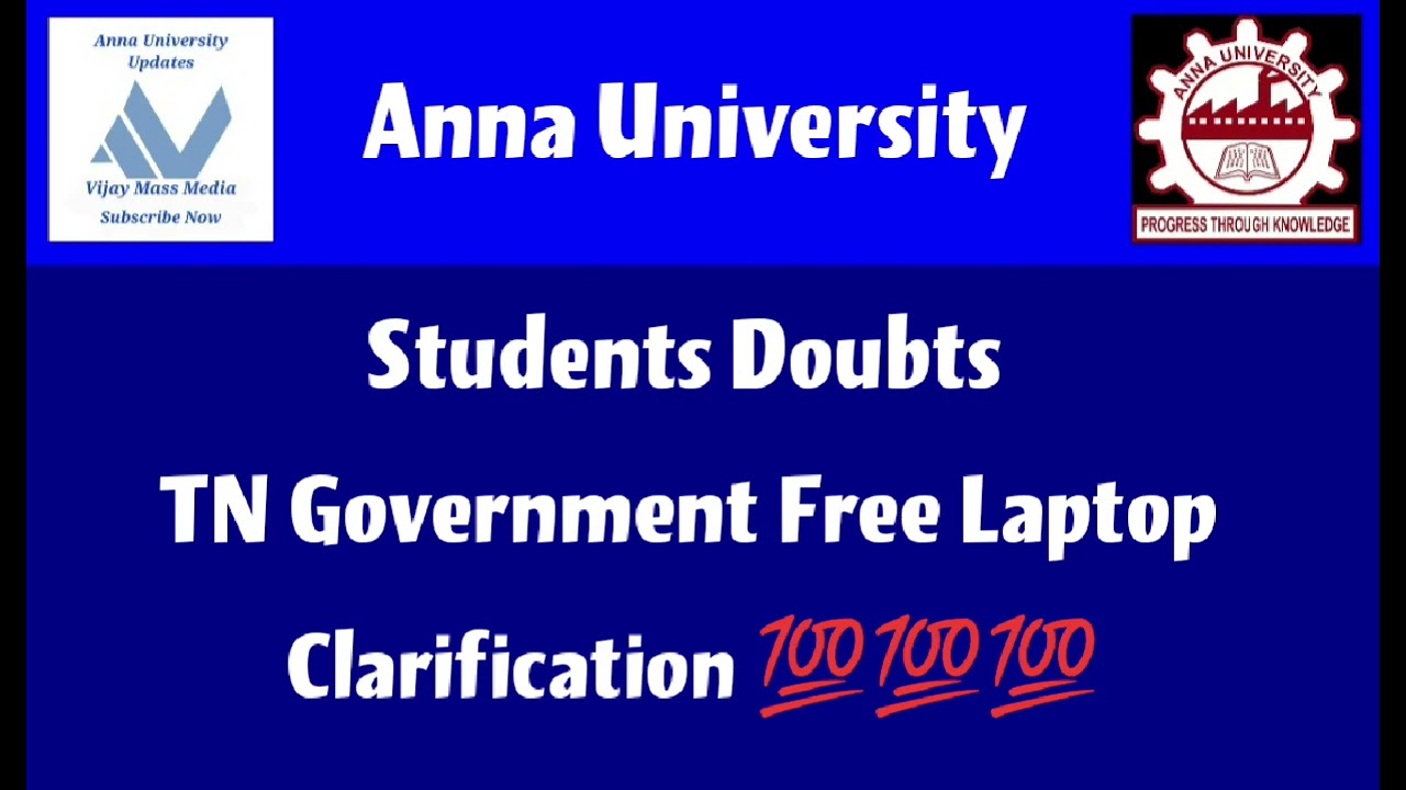 Anna University Students | TN Gov Free Laptop 2026 | Doubt Clarification 🧐🧐🧐 💯💯💯 Latest News Tamil
