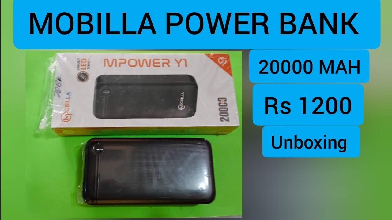 Mobilla 20000 Mah Power Bank Unboxing