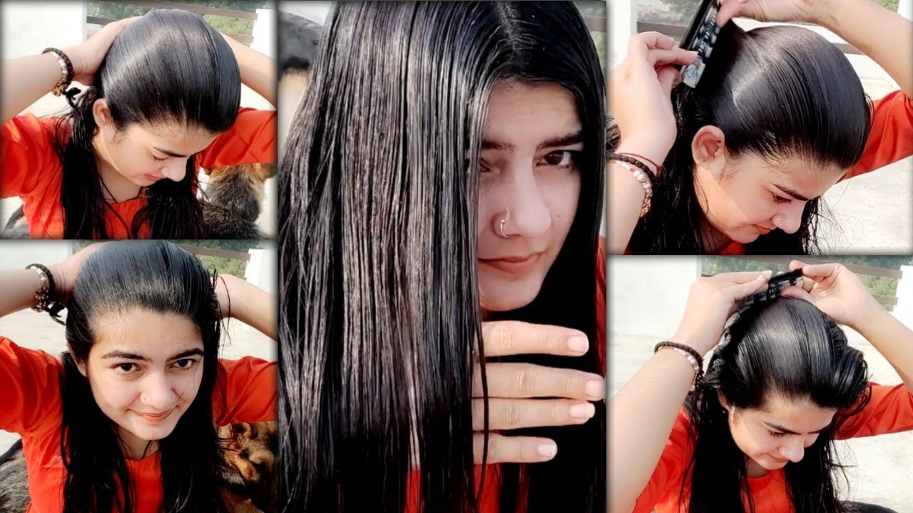 Sleek hair  lice combing | oily hair combing original sound | combing oily hair | pretty nishu