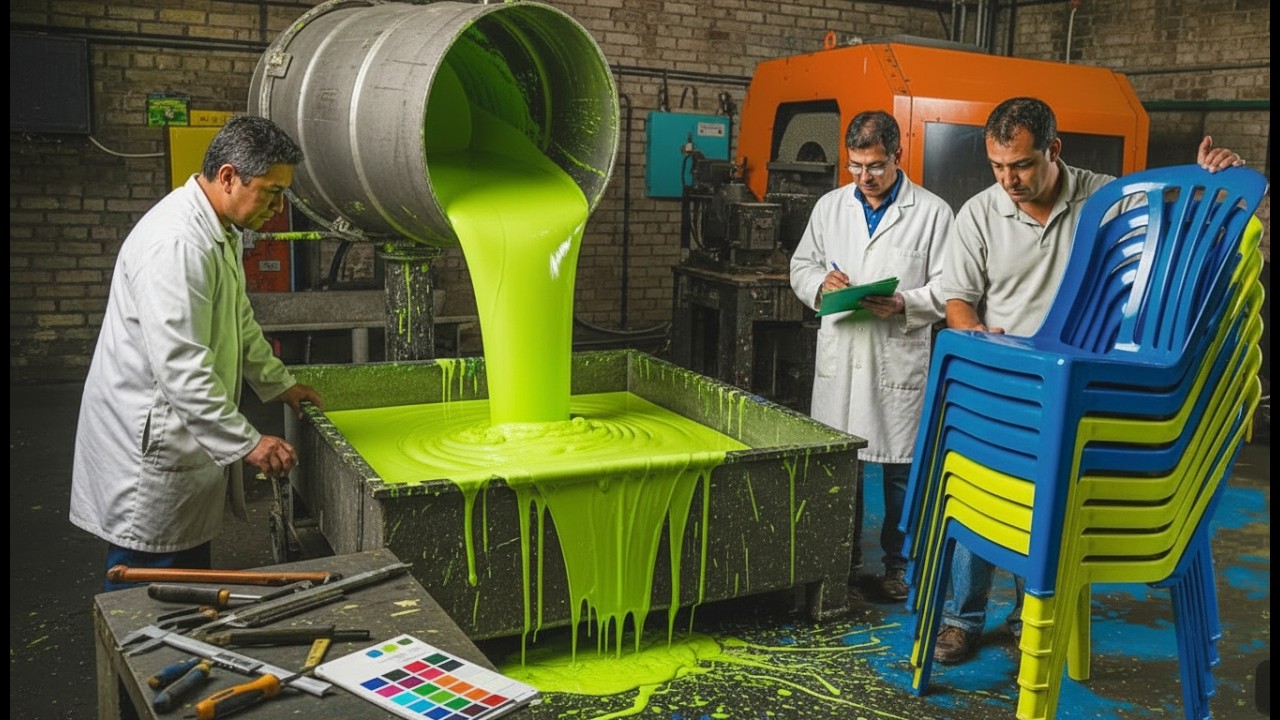 Inside the Recycling Plant — How billions of ton  Plastic scrap  Become New Plastic furniture