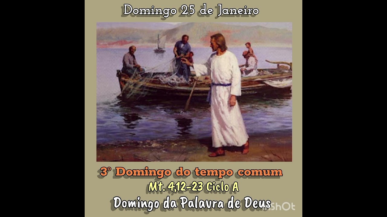 Comtario ao evangelho do domingo 25 de Janeiro