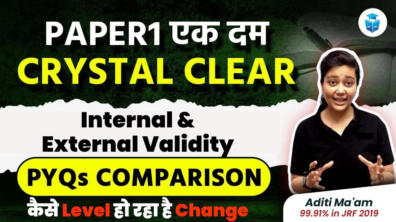 UGC NET Paper 1 Research Aptitude | Internal & External Validity UGC NET | by Aditi Mam | JRFAdda