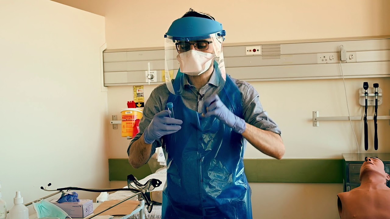 Donning, Swabbing and Doffing for COVID-19 testing Dept Of Med, UCT
