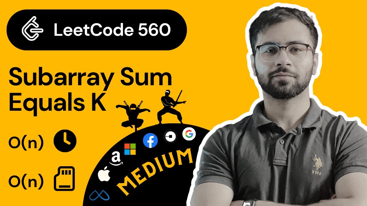 LeetCode 560 Solution in Hindi | Subarray Sum Equals K | Leetcode Solutions Playlist