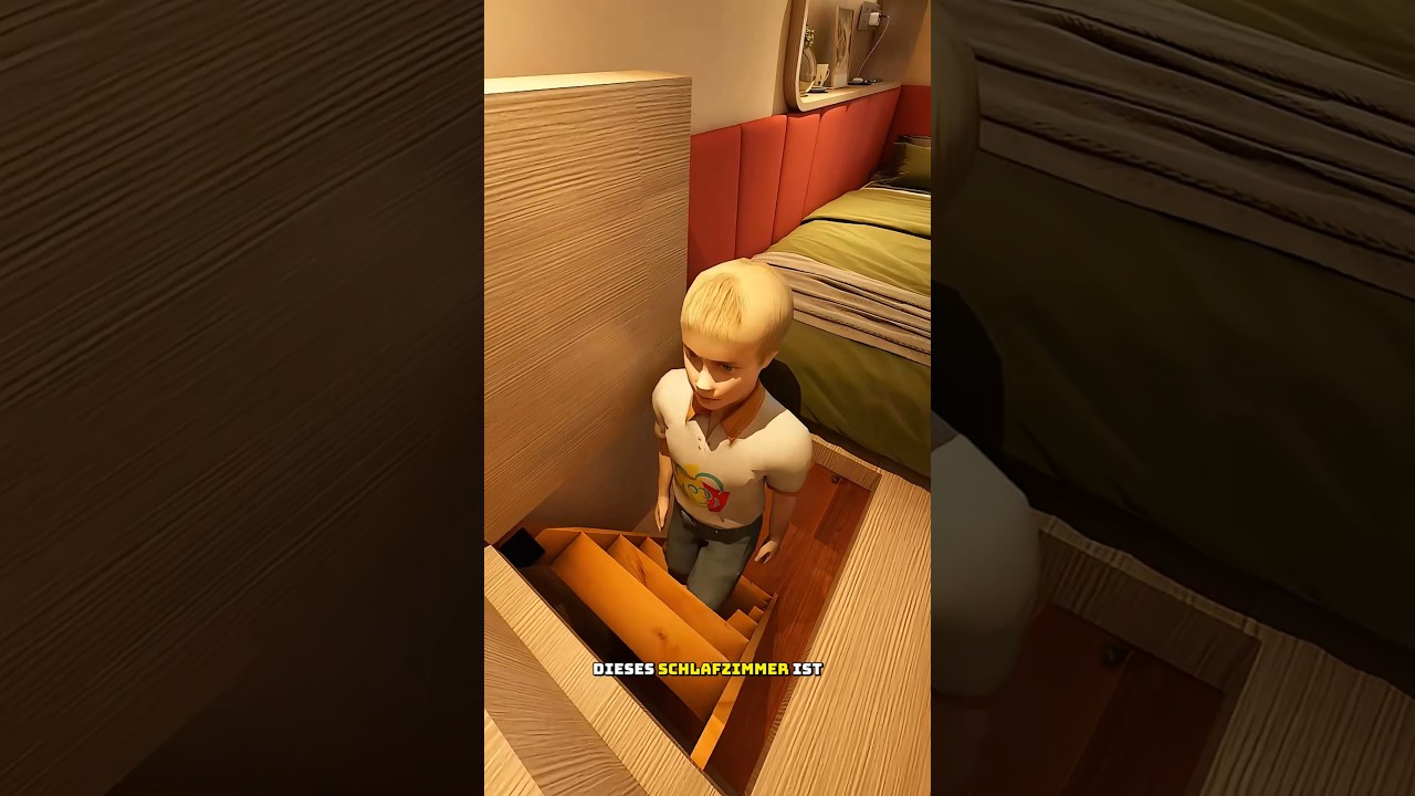 Gestalten Sie ein Schlafzimmer mit einer geheimen Basis #shorts