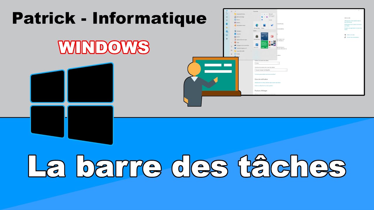 Tuto Windows 10 - Masquer, verrouiller, déplacer barre des tâches