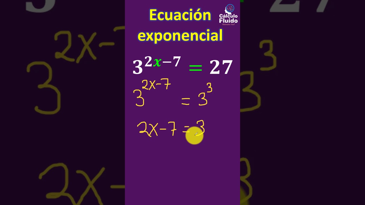 Ecuación exponencial!! 