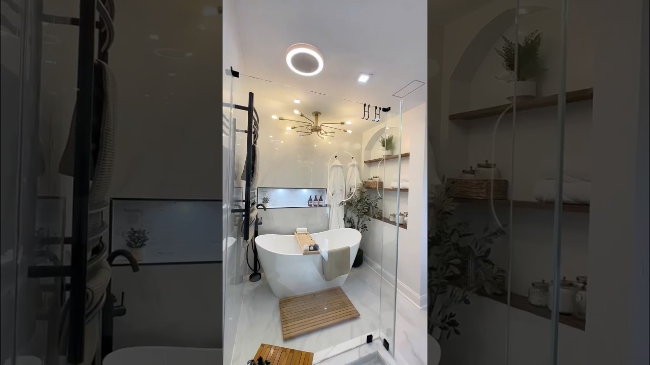 Transform Your Bathroom into a Luxurious Spa Oasis! ✨🛁 #interiordesign #bathroomgoals #shorts