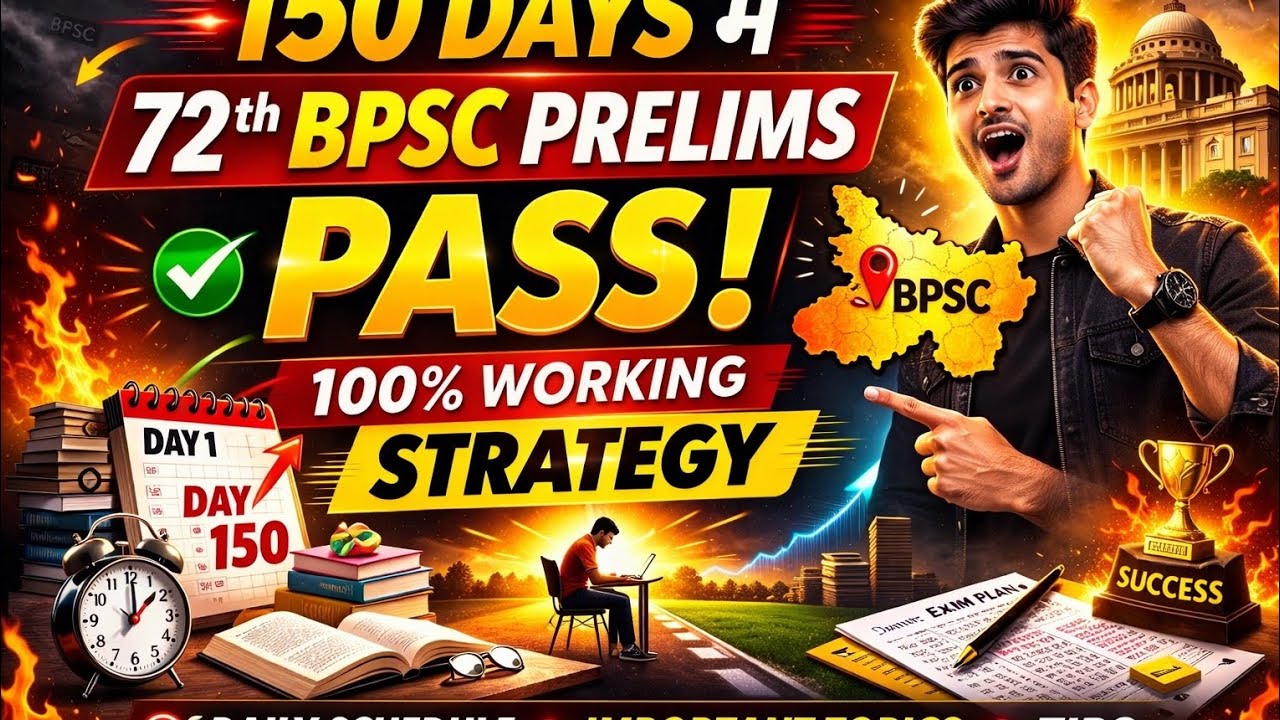 72nd BPSC Prelims exam 2026 !! COMPLETE STRATEGY VIDEO!! First attempt clear 72th bpsc,